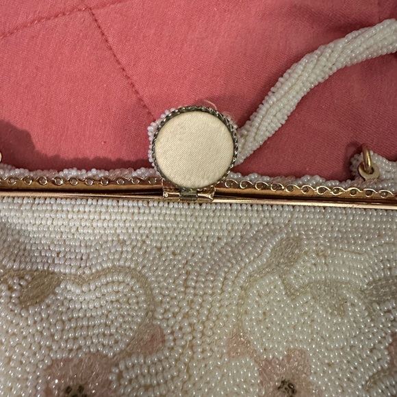 VINTAGE Handbag beaded pastels - Picture 7 of 7